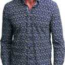 Robert Graham Men’s Vargas Long Sleeve Knit Button Down Shirt, Size Small