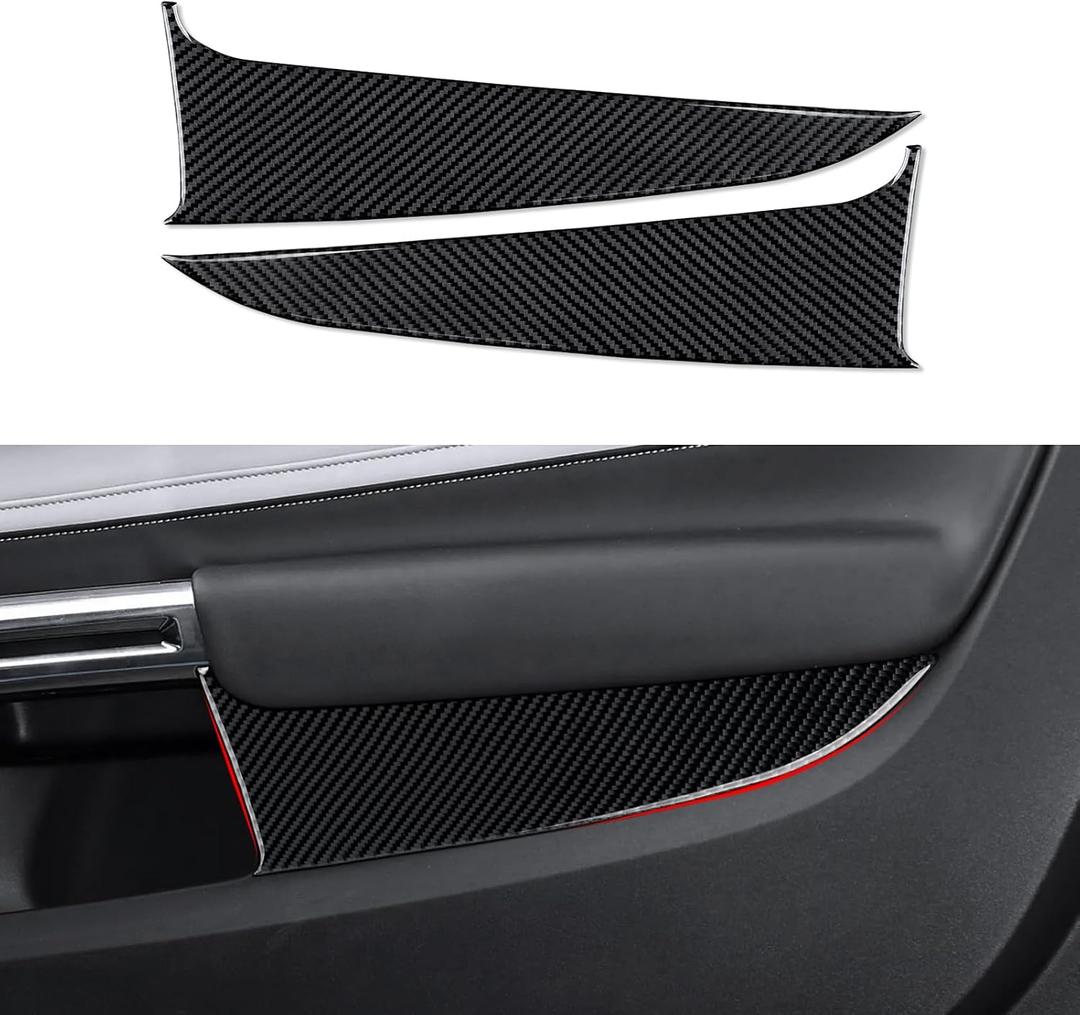 Car Storage Panel Sticker Carbon Fiber Decal Interior Trim for Ford Mustang Shelby 2015 2016 2017 2018 2019 2020 2021 2022 2023 2024 2025 Accessories