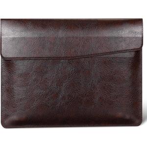 16 inch Genuine Leather Laptop Sleeve for MacBook Pro 16 Inch M4 M3 M2 M1 Pro/MaxMacBook Air 15 Inch M4 M3 M2 Case,Premium Protective Case Cover with Magnetic Closure-Vintage Dark Brown