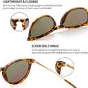 3 Pcs. CHBP Sunglasses Women's/ Men's Polarized UV Protection Trendy Vintage Retro Round Mirrored Lens Sunglasses For Women