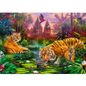 Wonder Forge Tiger Family 1000 Piece Jigsaw Puzzle for Adults | Unique, Perfectly-Fitting Pieces | Fun, Vibrant Imagery |