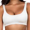 Bralettes for Women Natural Lift Wireless Bras No Underwire Light Support Sports Bra (White, M)