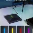 External CD DVD Drive with 4 USB Ports and 2 TF/SD Card Slots, USB 3.0 Portable CD/DVD Disk Drive Player Burner Reader Writer for Laptop Mac PC Windows 11/10/8/7 Linux OS with Carrying Case