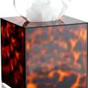 Tortoiseshell Tissue Box Print Tortoise Tissue Box Decorative Cube Holder with a Square Cover for Bathroom, Car, Office, Home, Gifts, Kitchen (Tortoiseshell)