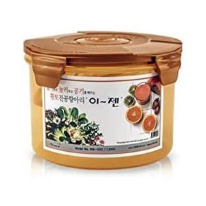 Premium Kimchi, Sauerkraut Container Probiotic Fermentation with Inner Vacuum Lid Round (0.4 gal/ 1.5L)
