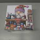 2 x Vintage Gnome Puzzles for Adults 1000 Pieces, Pretty Colorful Stitch Yarn Jigsaw Puzzles, Funny Challenging Knitting Sewing Machine Bear Puzzle