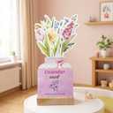 2 x Small Desk Calendar 2026-2027 Flower Calendar 2026 12 Months Floral Desktop Calendar - Mini Standing Flip Decorative Flower Calendar for Home, Office and Desk Accessories