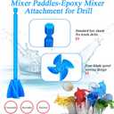 12 Pieces Paint Mixer Drill Attachment,Helix Paint Mixer Resin Drill Mixer Paint Stirrers Drill Attachment for 1 Gallon of Paint Epoxy Resin Silicone Jewelry Casting Molds (Red, Blue, Black, White)