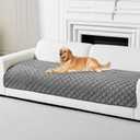 Deep Dream Velvet Couch Cover, Sectional Sofa Covers, Anti Slip Couch Covers for 3 Cushion Couch Pet Friendly, Washable Sofa Slipcovers for Dogs Pets Kids, Furniture Protector(Dark Grey, 36"x 83")