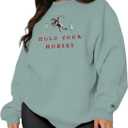 MAPICK Womens Oversized Christian Sweatshirts Fleece Crewneck Sweaters Embroidered GOD IS GOOD Casual Pullover Tops (XXL)