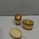 LUANT Vintage Golden Bathroom Accessories, 5Piece Bathroom Accessories Set, Bathroom Set Features, Soap Dispenser, Toothbrush Holder, Tumbler & Soap Dish - Golden Glossy - Bath Gift Set