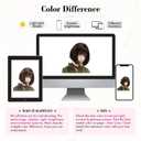 REECHO 11" Short Bob Wig with bangs Synthetic Hair for White Black Women Color: Dark Brown