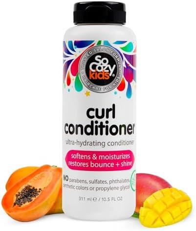SoCozy Curl Conditioner | For Kids Hair | Softens, Restores Bounce and Shine | No Parabens, Sulfates, Synthetic Colors or Dyes, Sweet-Crème, 10.5 Fl Oz