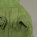 Queenmore Small Dog Pullover Sweater, Cold Weather Cable Knitwear, Classic Turtleneck Thick Warm Clothes for Chihuahua, Bulldog, Dachshund, Pug, Yorkie (Green, Medium)