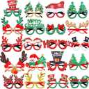 URATOT 20 Styles Christmas Party Glasses Frames Christmas Decoration Eyeglasses Xmas Costume Glasses Frame for Holiday Favors