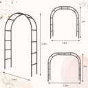 Gisafai 3 Pcs Metal Garden Arch Trellis Wedding Arches Pergola Arbor 7.9 Ft, Two Way Assemble, Durable Wedding Trellis Archway for Climbing Plants Outdoor Bridal Party Decoration (Black)