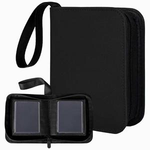 KMOPUYV 1 Pocket Toploader Binder 40 Pockets One Pocket Mini Trading Card Album,Diamond Leather Small Card Binder for 3x4 Rigid Top Loaders,Portable TCG Photocard Holder