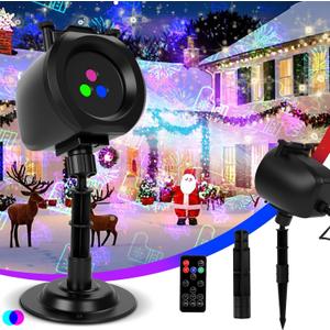 Projector Lights Outdoor, Motion Laser Star Shower, Bliss Lights with Remote Control, Waterproof, Firefly Decor for Tree Yard Garden Home, Red Green Holiday Party Landscape Decoration