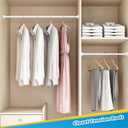 2pcs Tension Curtain Rod 33 to 56 inch No Drilling Spring Tension Rod Adjusting White Curtain Rod No Drilling Non-Slip Expandable Spring Loaded Curtain Tension Rods for Window, Doorway, Closet