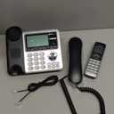 VTech CS6649 DECT 6.0 Expandable Corded/Cordless Phone with Answering System and Caller ID/Call Waiting, Silver/Black with 1 Handset