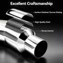 4" to 5" Exhaust Elbow Pipe Tip Polished 23'' Length Steel w/Clamp