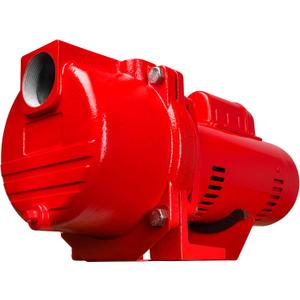 Red Lion RL-SPRK150 115/230 Volt, 1.5 HP, 71 GPM Cast Iron Sprinkler/Irrigation Pump with Thermoplastic Impeller, Red, 97101501