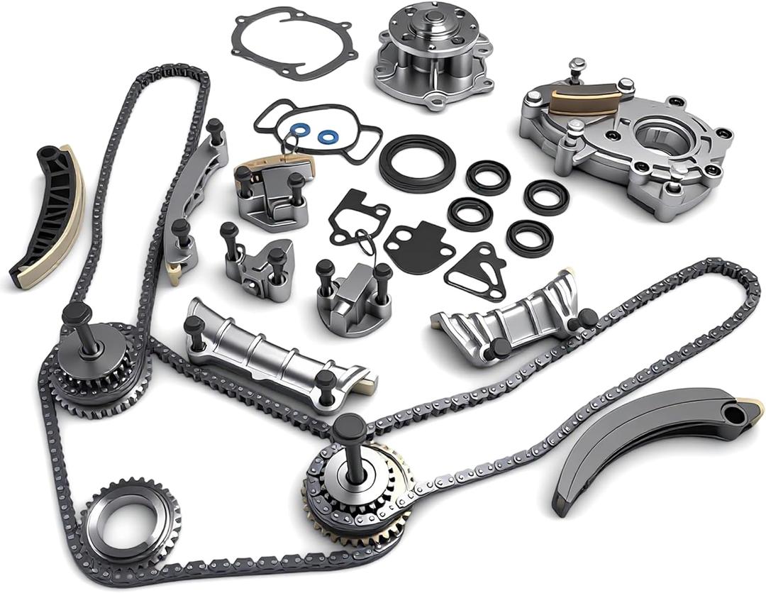 Timing Chain Kit With Oil Pump & Water Pump,Chain Tensione for Buick,for Pontiac,for Chevy,for Cadillac,for GMC,for Saturn,for Saab,for Suzuki,2007-2017,3.0L 3.6L V6 DOHC 24V,9-0753S