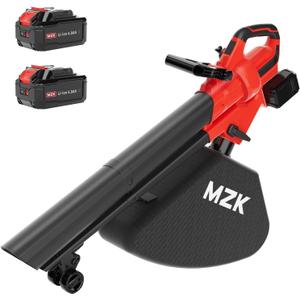 MZK 20V Leaf Blower, Electric Leaf Blower with 2 * 4.0Ah Battery and Fast Charger, Battery Powered Leaf Blower