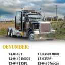 13-04401 Pair Lower Roller Bracket Kit with Rollers and Hardware Compatible with Peterbilt 379 Replace 13-04401 13-04401M001 13-03593 13-04413SPL 13-04467, Left & Right Sides