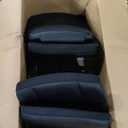 Sweetcrispy Waiting Room Guest Chair Set of 2, Stationary Office Reception Chairs No Wheel, Comfy Padded Arms and Seld Base, for Conference Room Lobby Home Computer Desk Bedroom Elderly, Deep Black