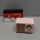 PRUNUS J-999 Retro Bluetooth Speaker,Vintage Decor,Mini Wireless Bluetooth Speaker,Cute Old Fashion Style Support USB/TF Card/AUX for Kitchen Desk Bedroom Office Party Outdoor(Pink)