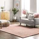 nuLOOM Marlow Machine Washable Soft Shaggy Faux Sheepskin Area Rug, 5x8, Pink