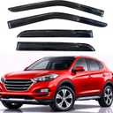 KPY Rain Guards Fit for 2010-2015 Hyundai Tucson, Out-Channel Window Visors Vent Wind Deflectors 4PC, Car Accessories for 10-15 Tucson