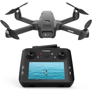 K600GPS Drone with Camera for Adults, 4.5 inch LCD RC Screen, 32G SD Card, GPS Drone Auto Return, Gesture Flight, Brushless Motor, Optical Flow,3 Speeds for Adults/Beginners, Under 249g
