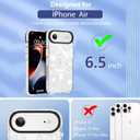 OOK Clear Floral case for iPhone Air Case, Cute Sunflower Floral Blooms DesignSoft TPU Bumper Hard PC Shockproof Protective for Women Girls Slim Phone Cover - White Flower