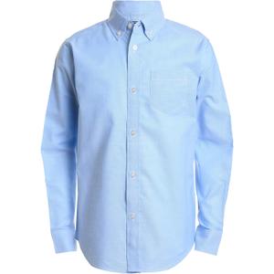 IZOD Boys' Long Sleeve Solid Button-Down Collared Oxford Shirt with Chest Pocket (14)