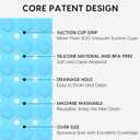 Silicone Bathtub Mat Non Slip, 35x16 Inch, Acupressure mat Square Machine Washable Bathmats for Bathtub with Drain Holes and Suction Cup, Easy to Clean, for Bath Tub, Kitchen and ShowerBlue