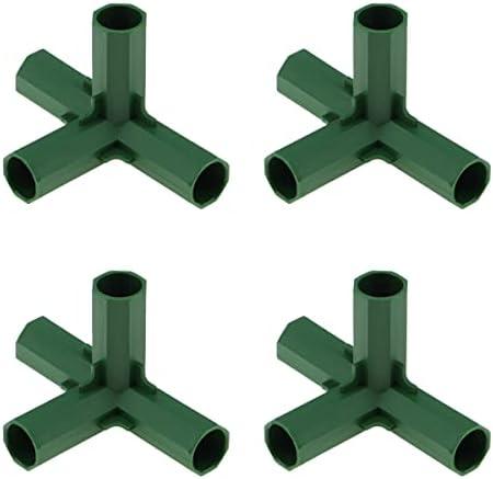 Meiwlong 4 PCS 16mm Greenhouse Frame Building Connectors Pipe Fitting Plastic Gardening Joint Tool Heavy Duty Framework Drip Tubing Flower Stands Plant Stakes Fencing
