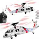K270 UH60L Remote Controlled Helicopter 2.4Ghz 4CH RC Helicopter Heli Aileronless 6-Axis Gyroscope Air Pressure Hold Optical Flow Position 3-Batteries for Adults Beginners