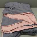 King Size Weighted Blanket for Adults (20 lbs, 80 x 87, Pink Grey) Cooling Heavy Blanket for Sleeping Perfect for 190-210 lbs, Breathable Blanket for Adults & Couple All Season, Machine Washable