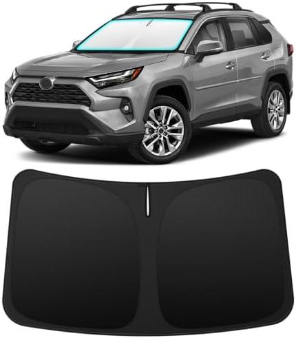 INSAUTO Foldable Windshield Sun Shade for Toyota RAV4 RAV-4 2019-2025, Heat & UV Protection Car Sunshade with Storage Bag, Keep Interior Cool & Easy Installation