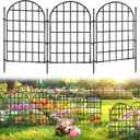 32.5 ft(L) x 17 in(H) Garden Fence, 30 Panels Arched No Dig Fence, Decorative Animal Barrier Fencing with Ground Stake, Rustproof Metal Garden Edging Border for Dog, Rabbit, Outdoor Yard Patio Decor