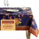 Maison d' Hermine Table Cloth Rectangle Table 100% Cotton 54 x 72 Inches Fall Tablecloth Reusable Everyday Use for Thanksgiving Christmas Decorations Dining Farmhouse Party (Kelim - Infinity)