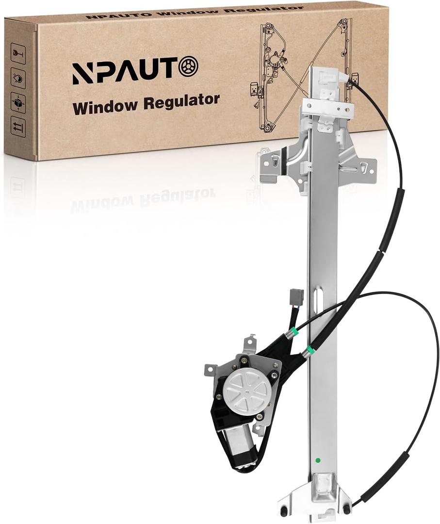 Front Driver Side Power Window Regulator with Motor for 2003-14 Ford E150 E250, 1992-02 E150 E250 Econoline Club Wagon, 03-05 E350 Club Wagon, 92-98 E350 Econoline, 1999-14 E350 Super Duty, Left