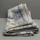 6x9 Washable Area Rug for Living Room, Neutral Vintage Large Boho Rugs for Office, Dining Room, Kids Room, Farmhouse, Durable Low Pile Non Slip Carpet for High Traffic Areas, Light Blue Grey