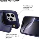 iCoverCase Compatible with iPhone 16 Pro Max Wallet Phone Case with Card Holder for Women Men, [RFID Blocking] Card Slots PU Leather Protective Wallet Case 6.9 Inch (Dark Blue)
