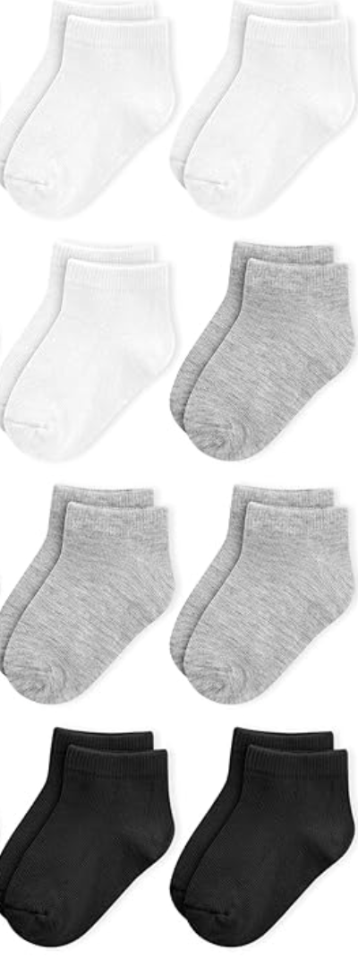 Socks Low Cut Socks Half Cushion Sport Ankle Athletic Socks for Boys Girls, Toddler Size (1-3 Years Old)