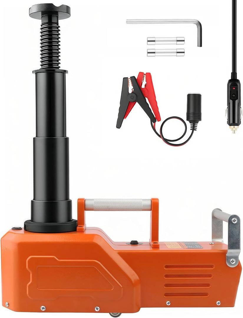 Electric Car Jack 15 Ton, 12V Heavy-Duty Hydraulic Jack with LED Light, Electric Floor Jack for Truck SUV RV Van, Lifting Range 7.920.5 Inches