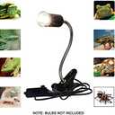 UVA UVB Light Bulb Reptile Ceramic Heat Lamp Pet Heating Bulb Holder Clamp Lamp Fixture Heating Light Lamp For Reptiles,Aquarium Reptile Light Adjustable Habitat Lighting Stand,110V-130V(Black)