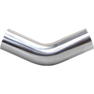 45 Degree Aluminum Elbow Tube 2" (51mm) OD, Aluminium Pipe 45 Degree Hollow Elbow Pipe, High Polishing (2" OD (51mm)-1PCS)